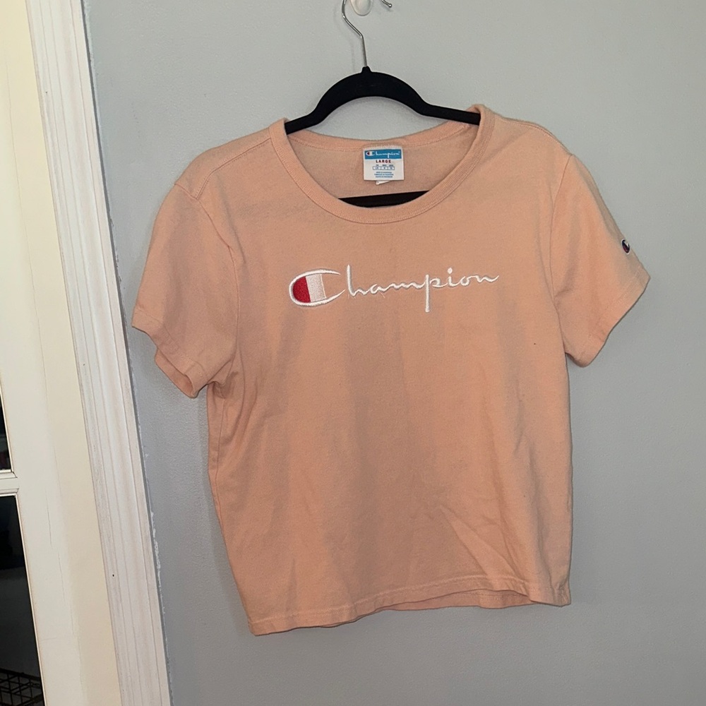 Champion Peach Crew Neck Tee